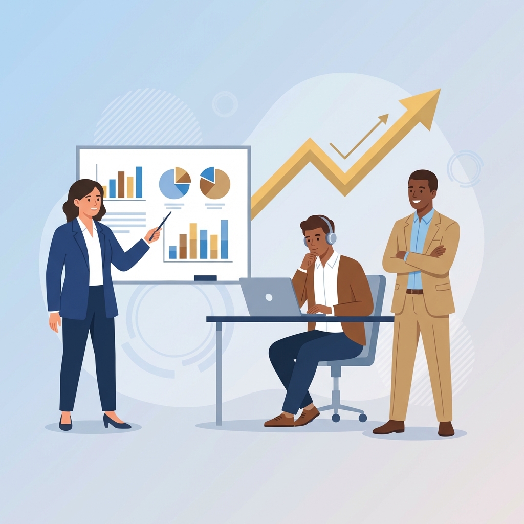 Business cooperation illustration